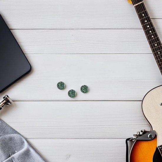 3 Stuks Antislip Voetschakelaar Doppen voor Gitaar Effectpedalen Duurzame Kunststof Caps in Inktgroen Eenvoudig Te Installeren Compatibel met Merken voor Stabiele Stille Bediening — afbeelding 4