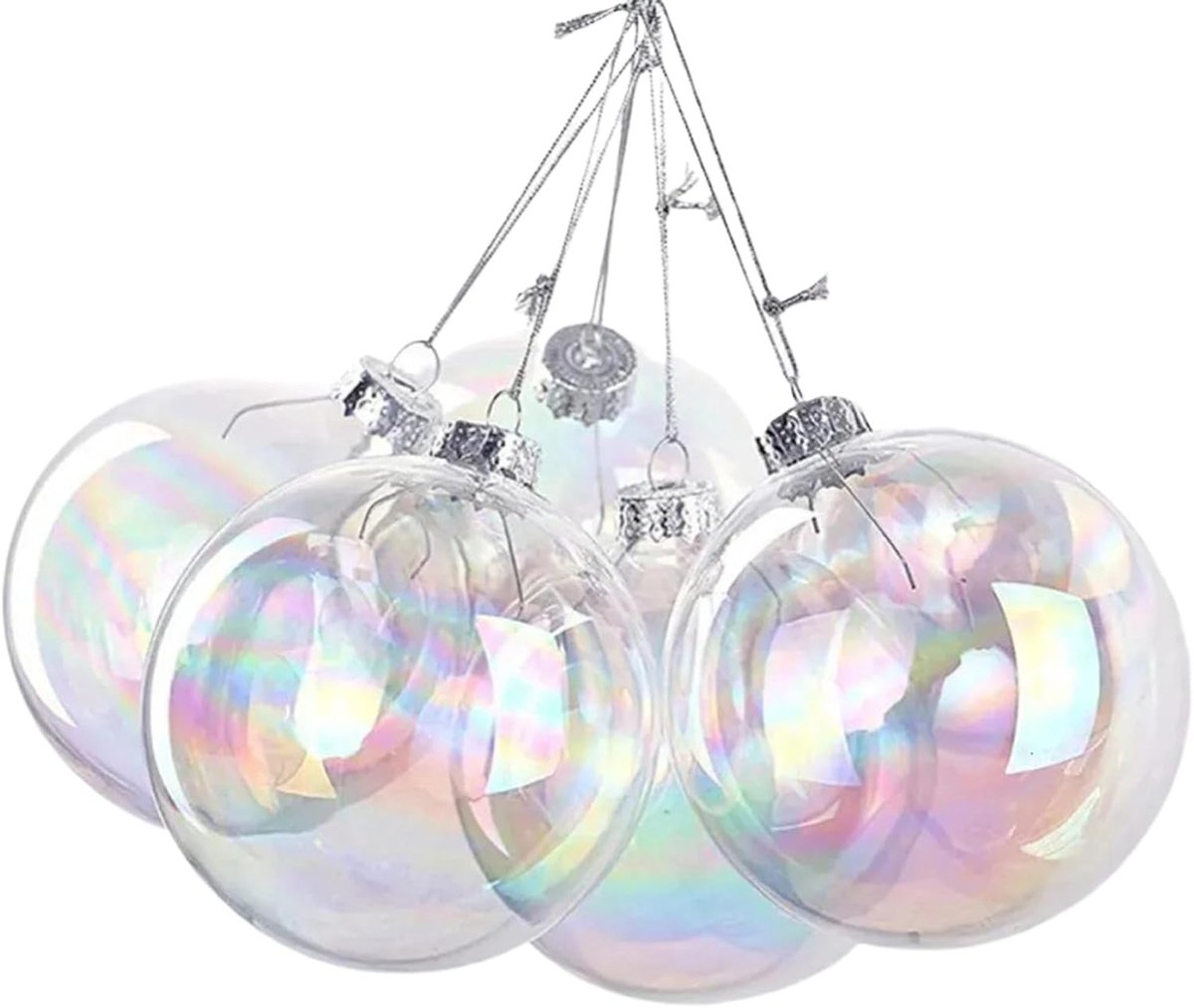 Kerstversieringen, 6 stuks, onbreekbaar, woondecoratie