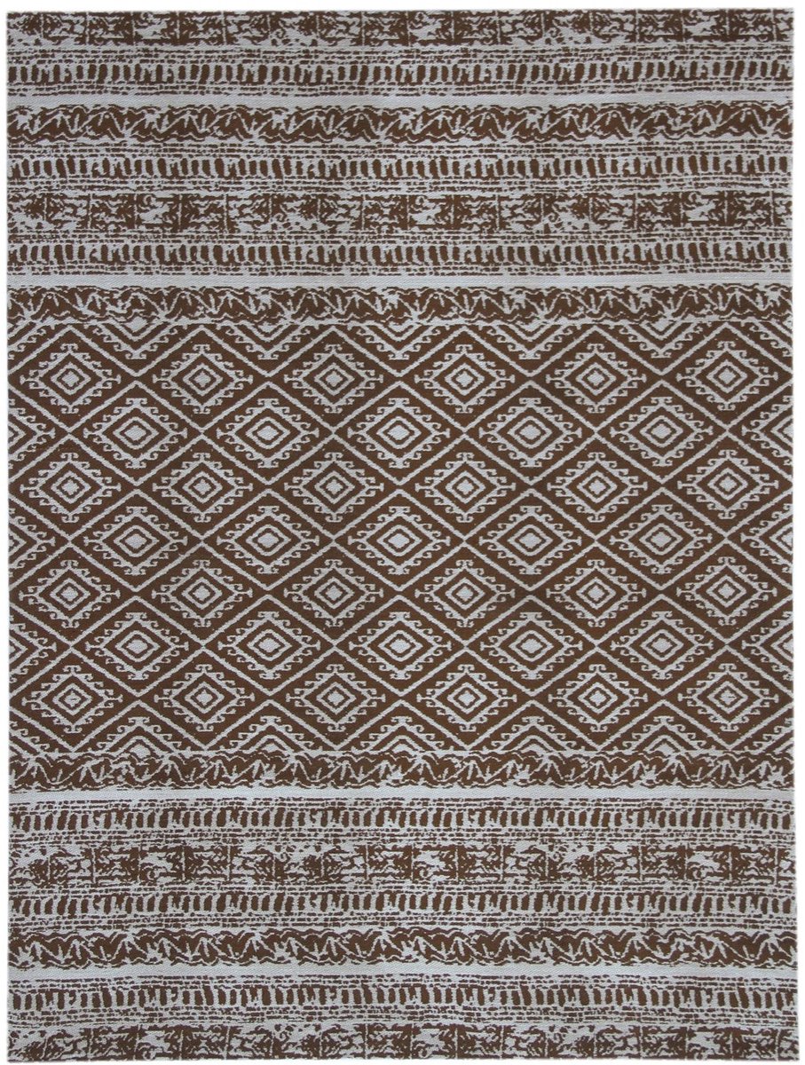 Dutch XXL Buitenkleed | Sunny | Ruiten | Bruin | 120x170 cm | Buitentapijt | Tuintapijt