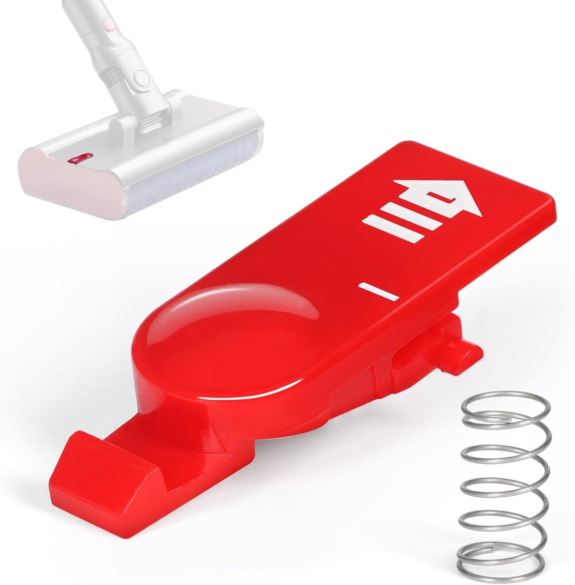 Latch Tab Button met veer compatibel met Dyson V12s/V15s Submarine/Omni-glide reserveonderdelen, natte borstelwals, ontgrendelingssnapper accessoires, rode kliksluiting