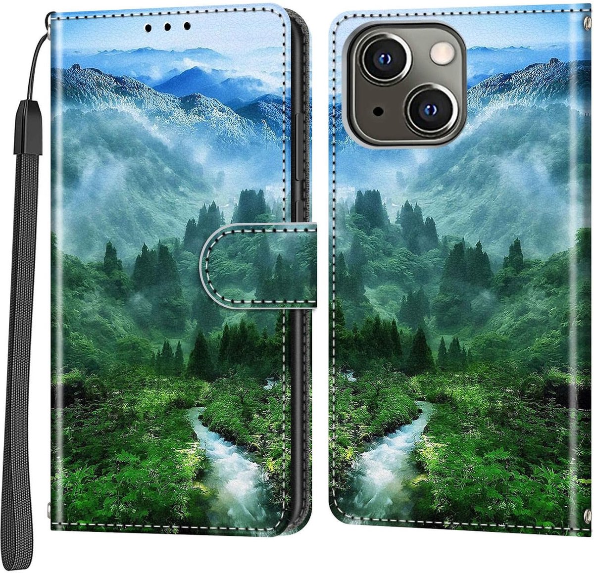 Telefoonhoesje voor iPhone 14/13, het bos