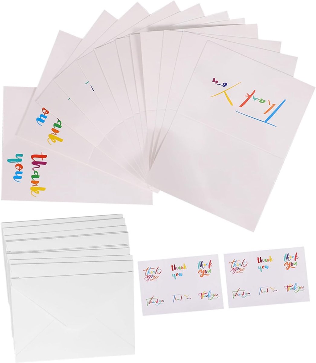 12-pack Bedankkaartjes Elegante Unieke Bruidsdouche Met Lege Binnenkant