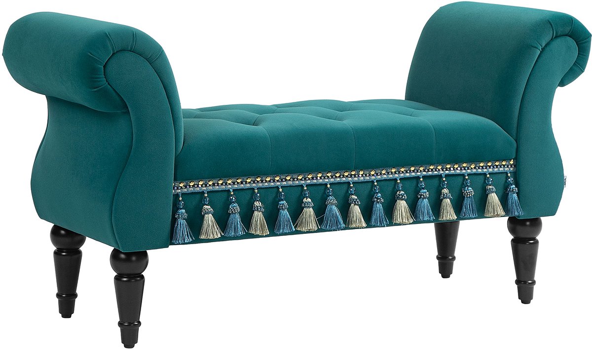 Homona Gestoffeerde bank - Vintage ontwerp met armleuningen - 117 x 40 x 58 cm - Groen