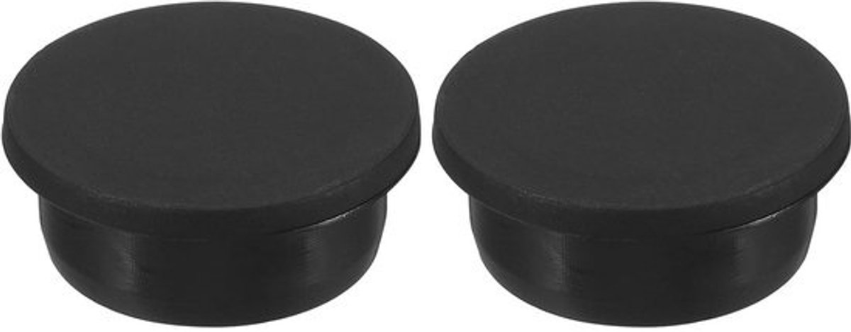 Zachte siliconen rubberen gatstoppen - zwart 36,3 mm voor gaten van 35-36 mm - set van 2