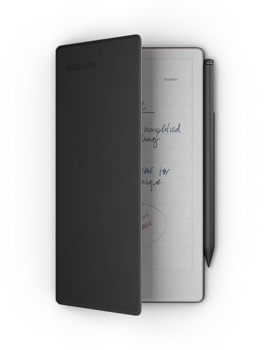 reMarkable Paper Pro Move met Marker Plus en zwarte leren Book Folio - 7,3 inch digitaal notitieblok
