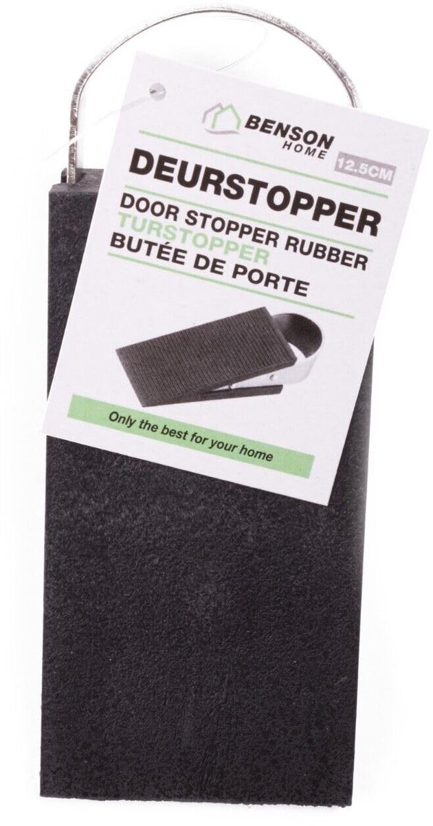 Rubber Deurstopper met Stalen Handvat - Antislip Deurwedge