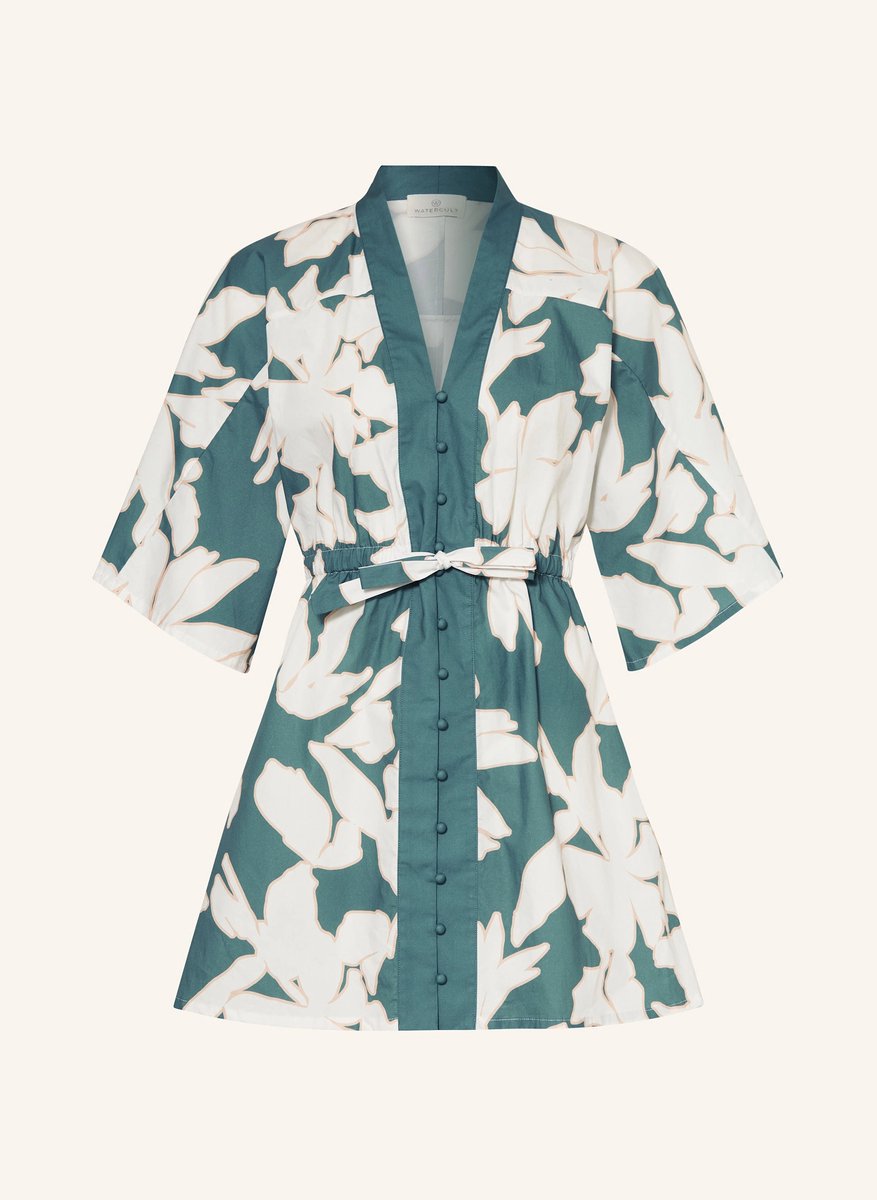 Watercult - Floral Abstract Buttoned Dress - maat S - Meerkleurig