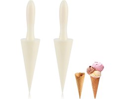 Set van 2 ijscone mallen, pizzelle roller voor zelfgemaakte ijsjes en bakgerei in de keuken
