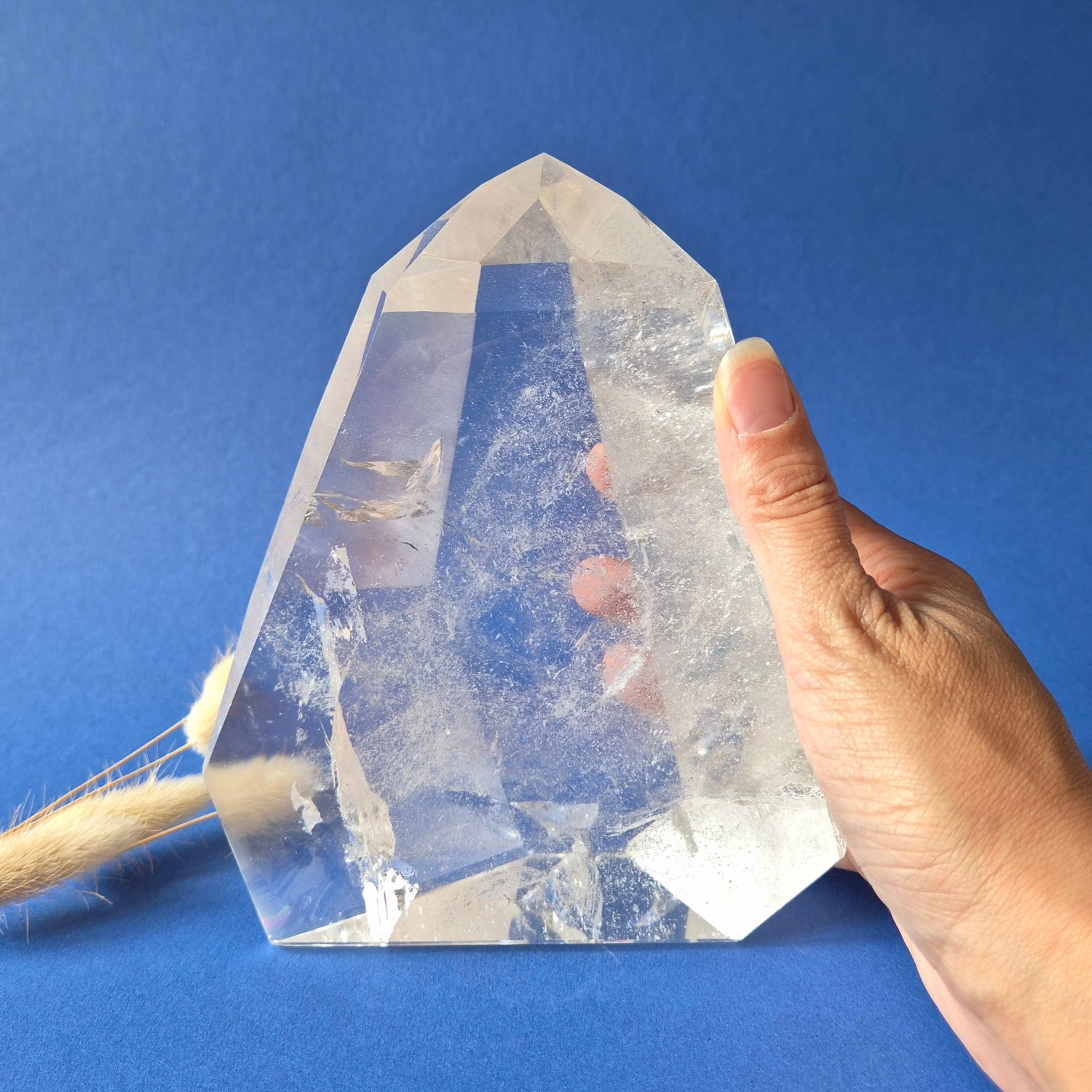 Moonlight Gemstones Bergkristal Freeform Punt A kwaliteit – 1383 gram Meerkleurig