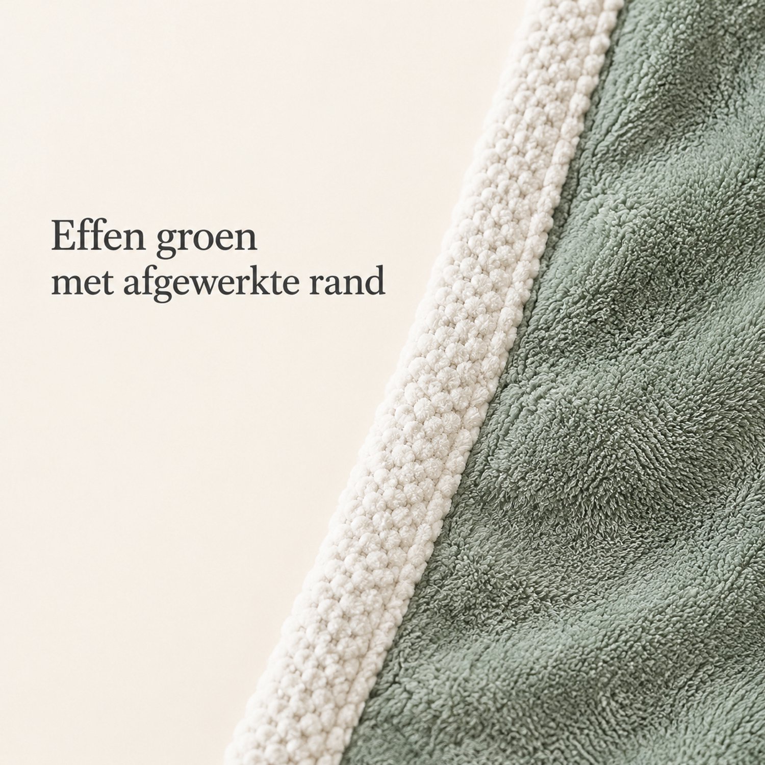 SWGOTA Groene effen flanellen deken 150 x 200 cm van polyester met afgewerkte rand