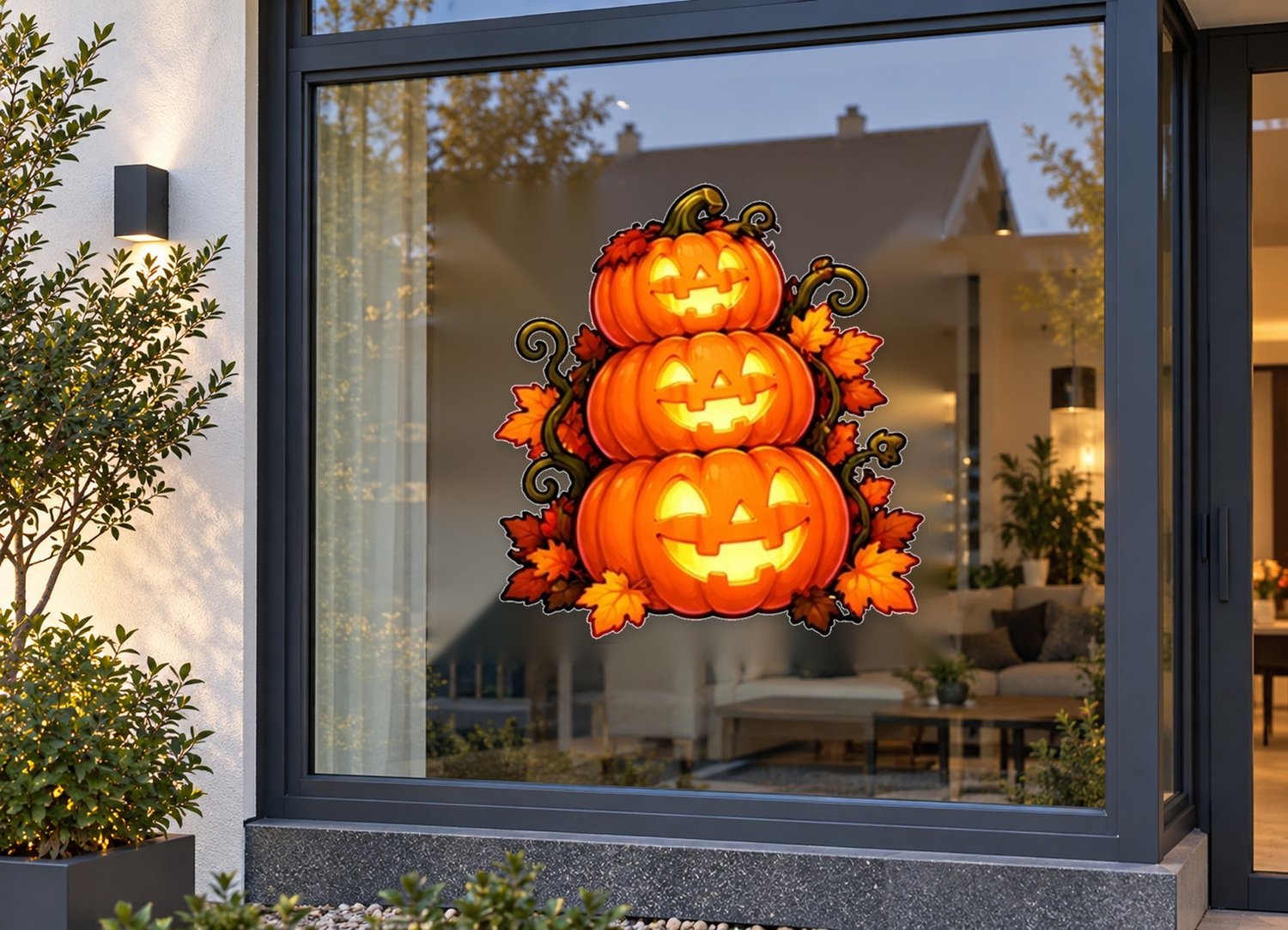 De Stickerman Halloween Raamsticker 75cm Breed Herbruikbaar Weerbestendig (CV8) Multi