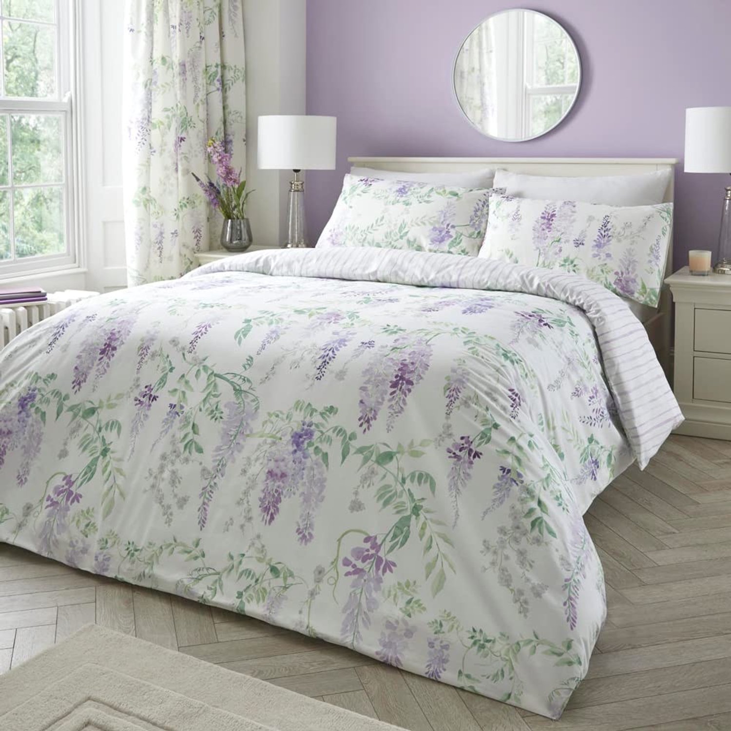 Duraxl Dekbedovertrek - Tweepersoons - 200 x 200 cm - Katoen en polyester Lila