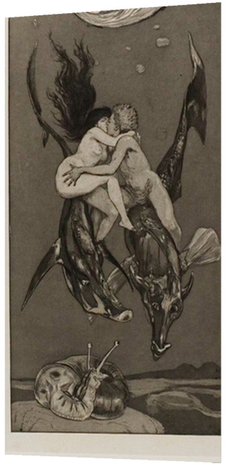 Printen.eu Poster - Temptation, plate four from A Life - 10.2 x 19.7 cm Multicolor