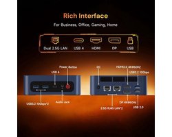 Mini PC AMD Ryzen 5 7640HS - 32GB DDR5 Geheugen - 1TB PCIe 4.0 SSD - Radeon 760M Grafisch - Compacte Desktop