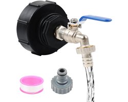 Exhaust Tap voor IBC Tanks, 3/4 Inch Adapter voor Waterafvoer, Slangverbinding en Tuinaccessoires voor IBC Containers