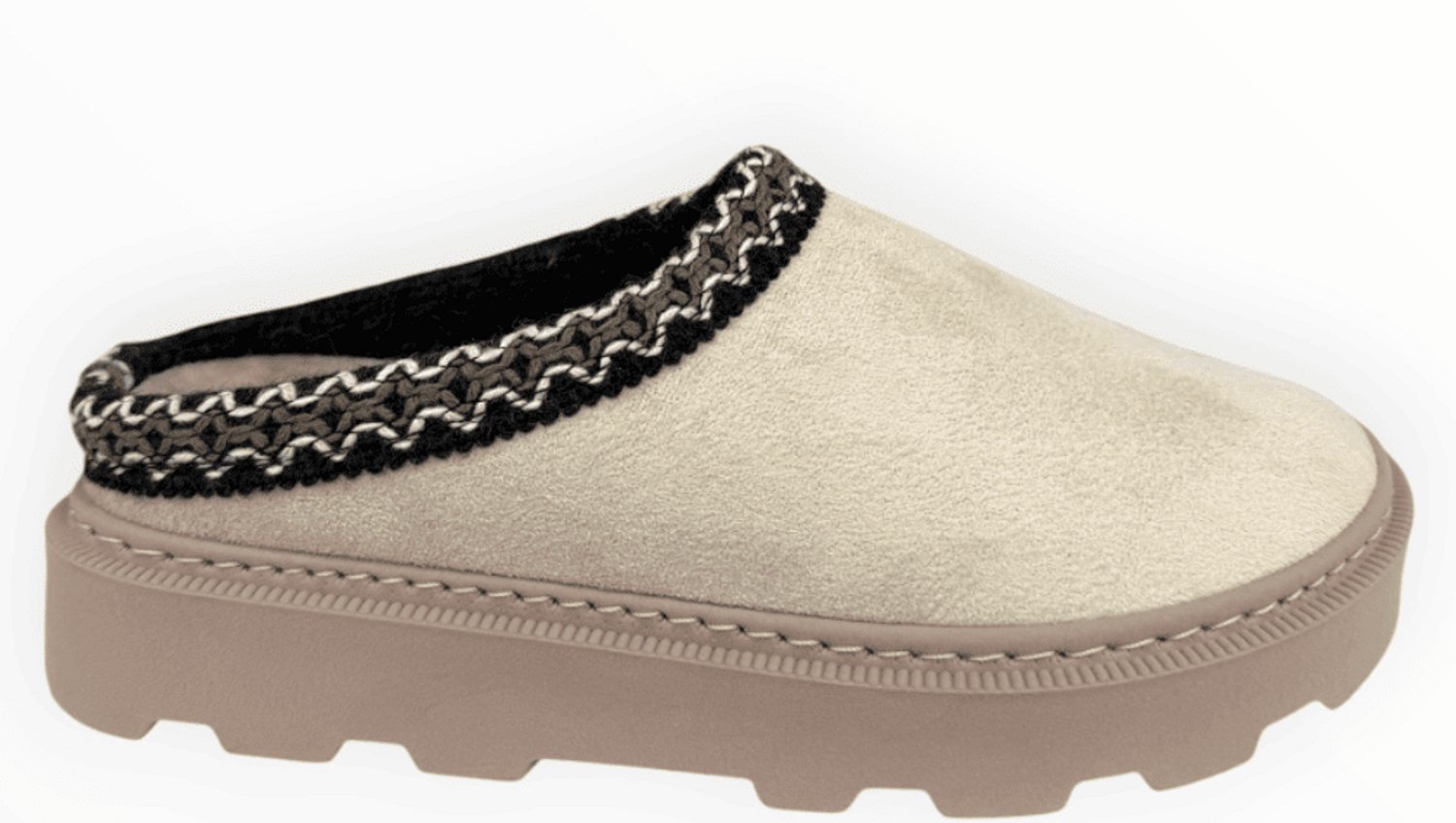 Double Heart Dames Pantoffel | Beige | Maat: 38