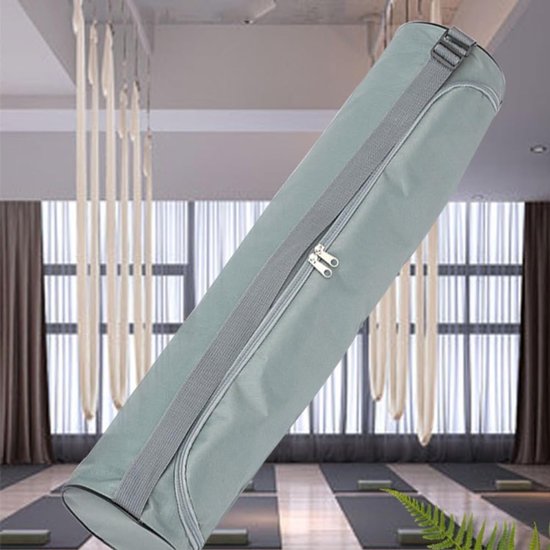 Opbergzak voor yogamat met verstelbare riem, waterdichte Oxford-stof drager voor reizen en sportschool (72x16x16cm, Grijs) — afbeelding 3