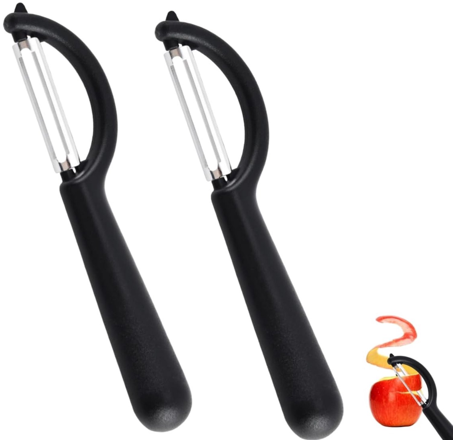 Set van 2 Ergonomische Groente- en Fruit Peelers