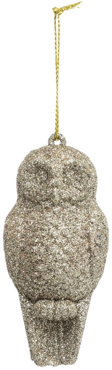 Feeric lights & Christmas Kerstuil op een plastic paddenstoel, 9 cm Doré