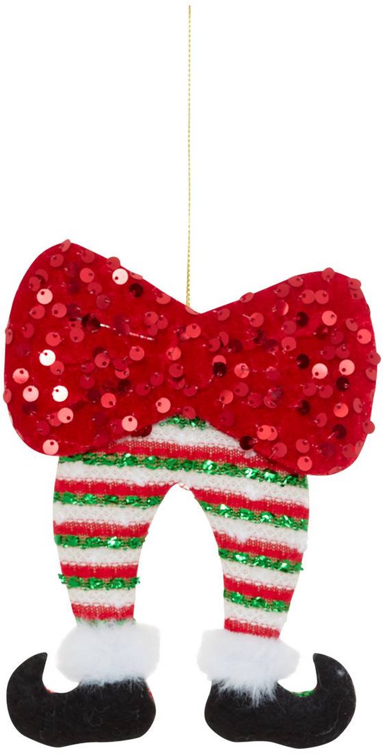 Atmosphera Créateur d'intérieur® Kerstboomversiering in de vorm van een kabouter met rode strik, 16 cm Rouge