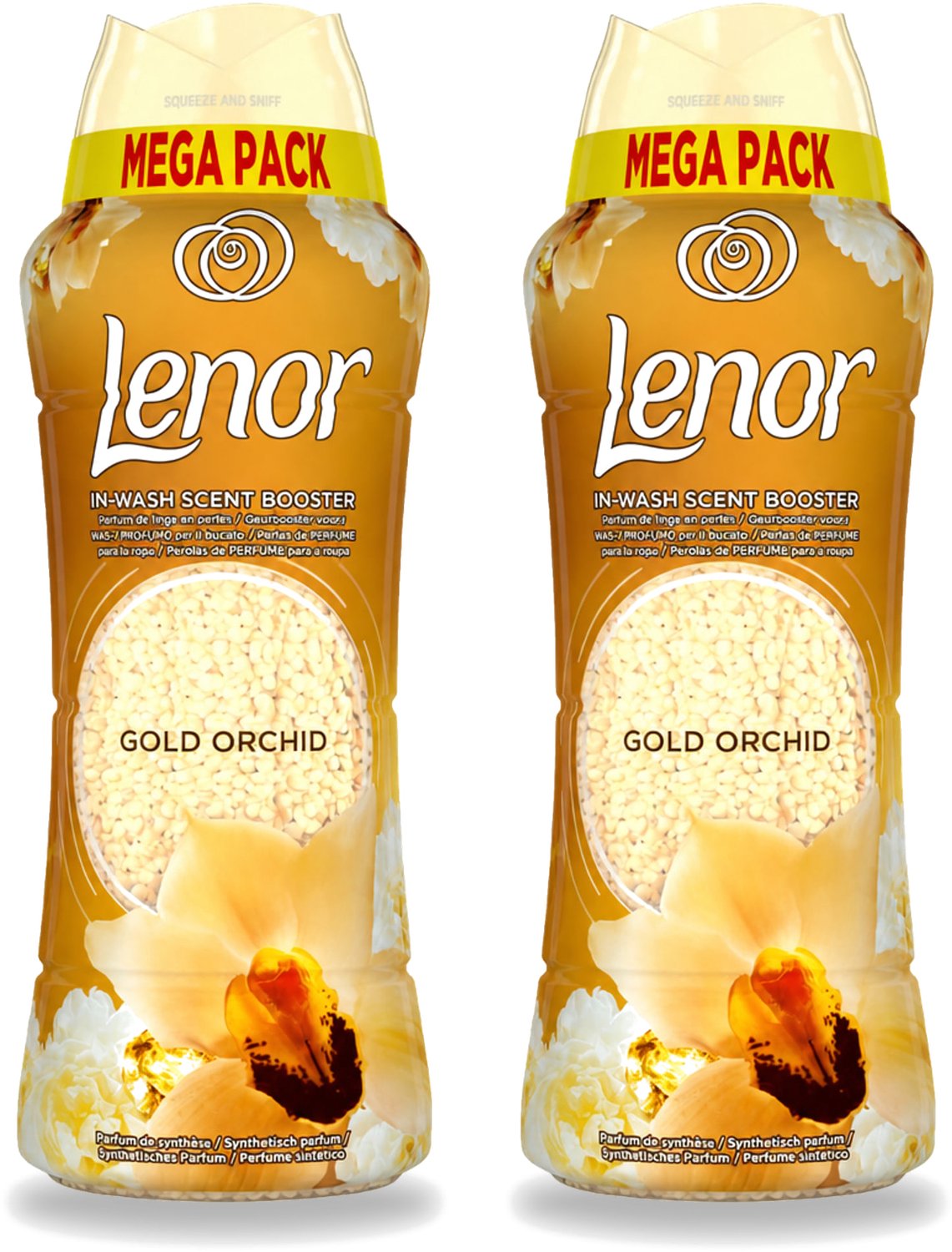 2 x Lenor – Geurparels – Gouden Orchidee – 570 g - Voordeelverpakking - 2 stuks