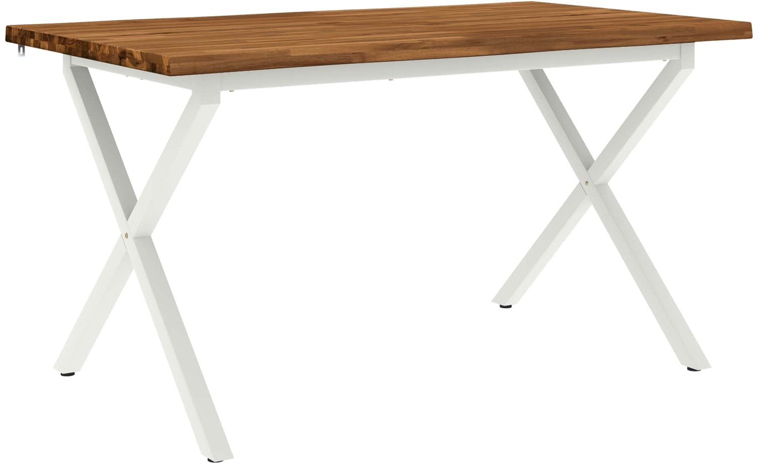 vidaXL Eettafel - met - levendige - rand - 140 - x - 80 - x - 75 - cm Naturel