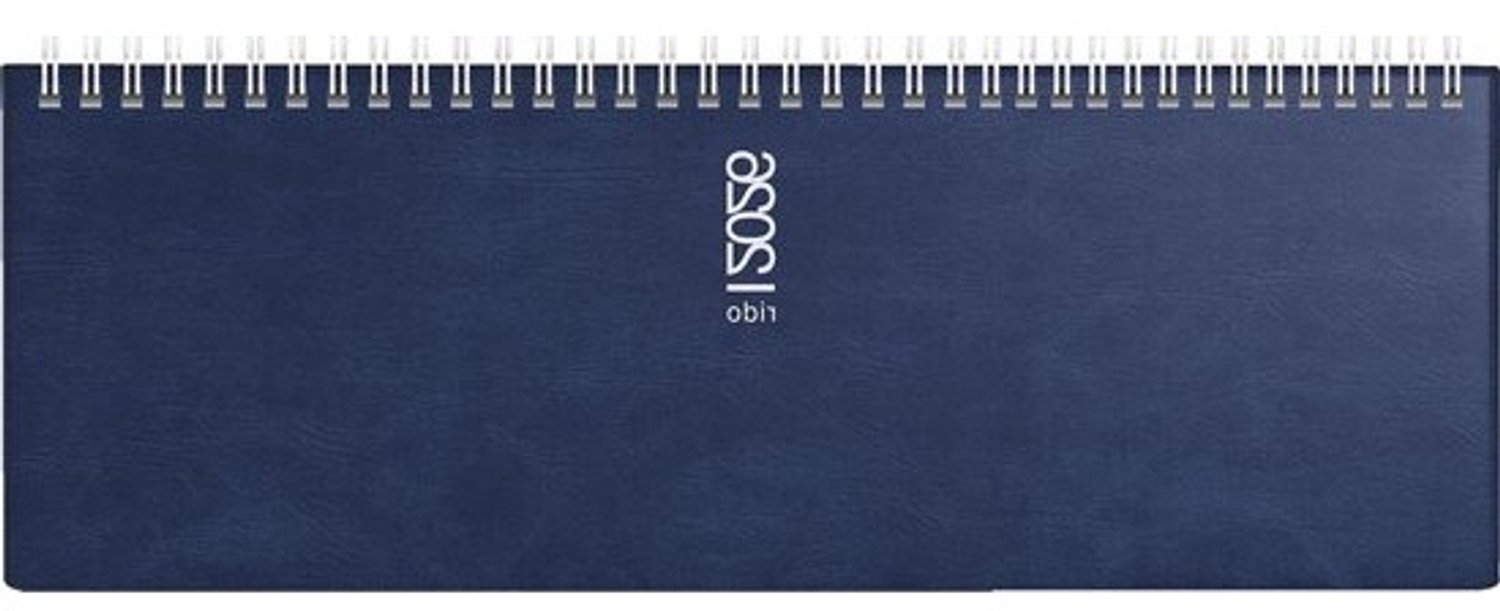 Dwarsagenda 2026 - Weekplanner en afsprakenboek - Weekplanning bijhouden - Kunststof omslag - 305 x 105 mm - Donkerblauw
