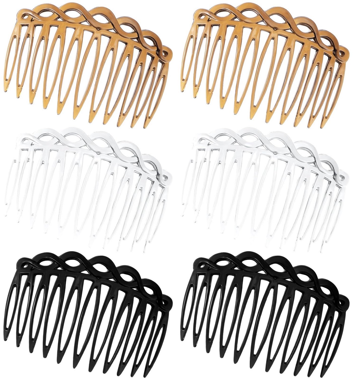 Set van 6 Franse Haarcombs voor Stijl en Elegantie