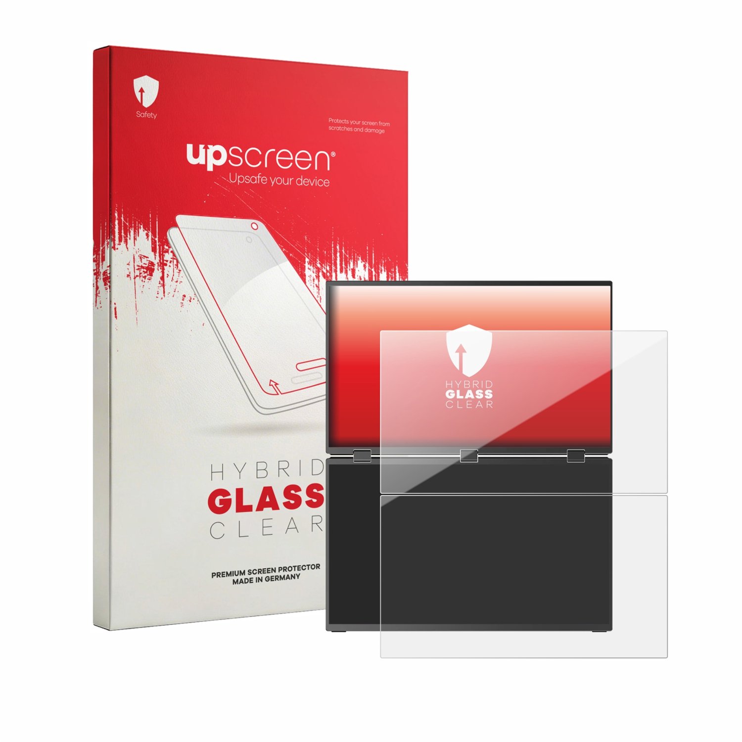 upscreen - Screenprotector voor Uperfect Delta Max Touch 18.5" - Folie Beschermfolie Beschermglas transparant