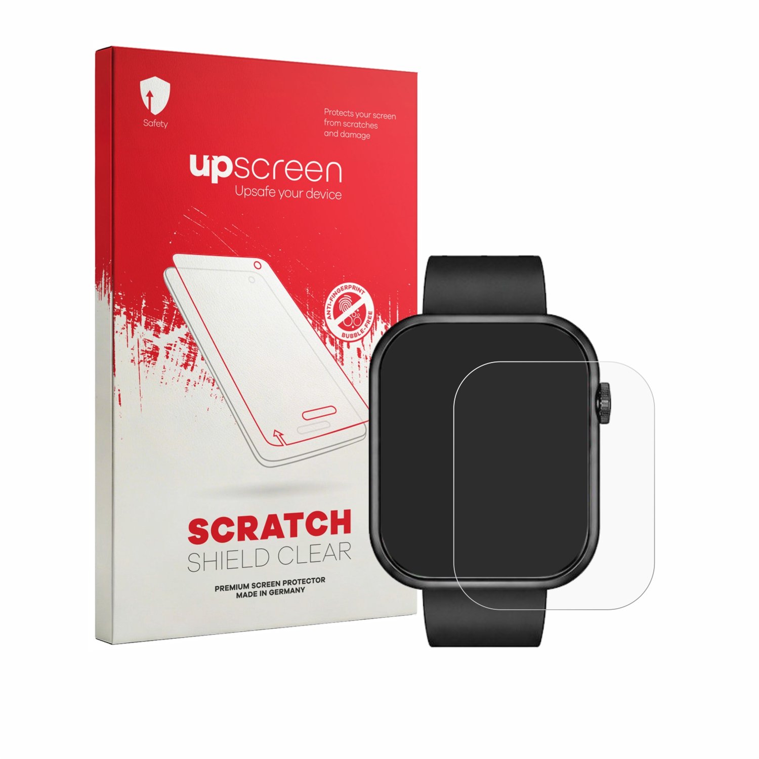 upscreen - Screenprotector voor Vornix Smartwatch 1.85" - Folie Beschermfolie transparant