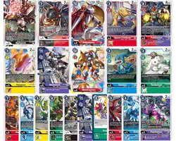 50 Digimon Kaarten met 5 Gegarandeerde Holo Kaarten - Engels