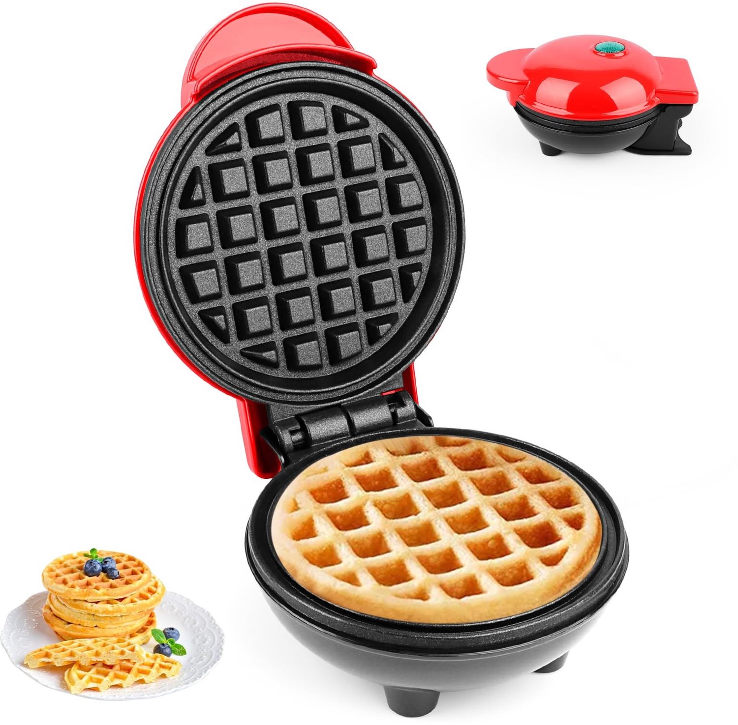 Mini Wafelijzer voor Belgische Wafels