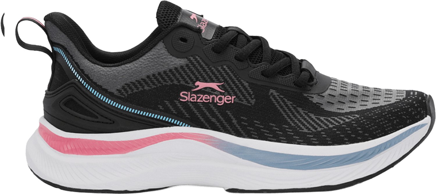 Slazenger Wetford Dames Sneakers - Zwart / Donkergrijs