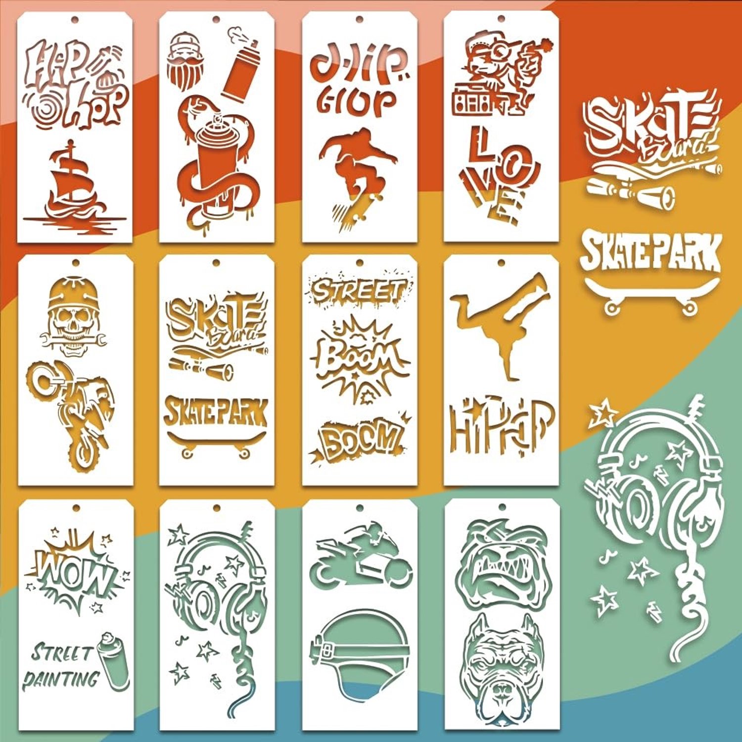 12 Stuks Decoratieve Schilder Templates voor Tegels en Muren