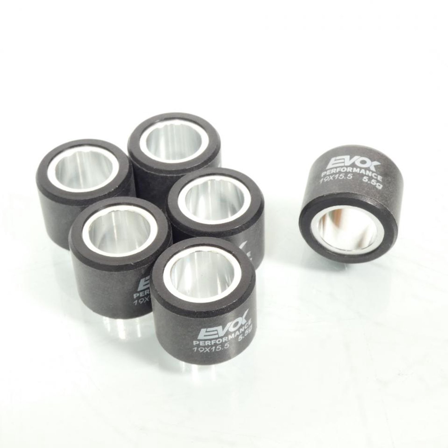 Variateurrol EVOK voor Scooter Aprilia 50 SR R FACTORY INJECTION 2010 tot 2016 19x15.5 5.5Grs Nieuw
