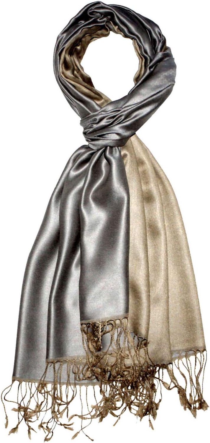 Lorenzo Cana Heren Sjaal 70% Zijde 30% Viscose 70x190cm Tweekleurig