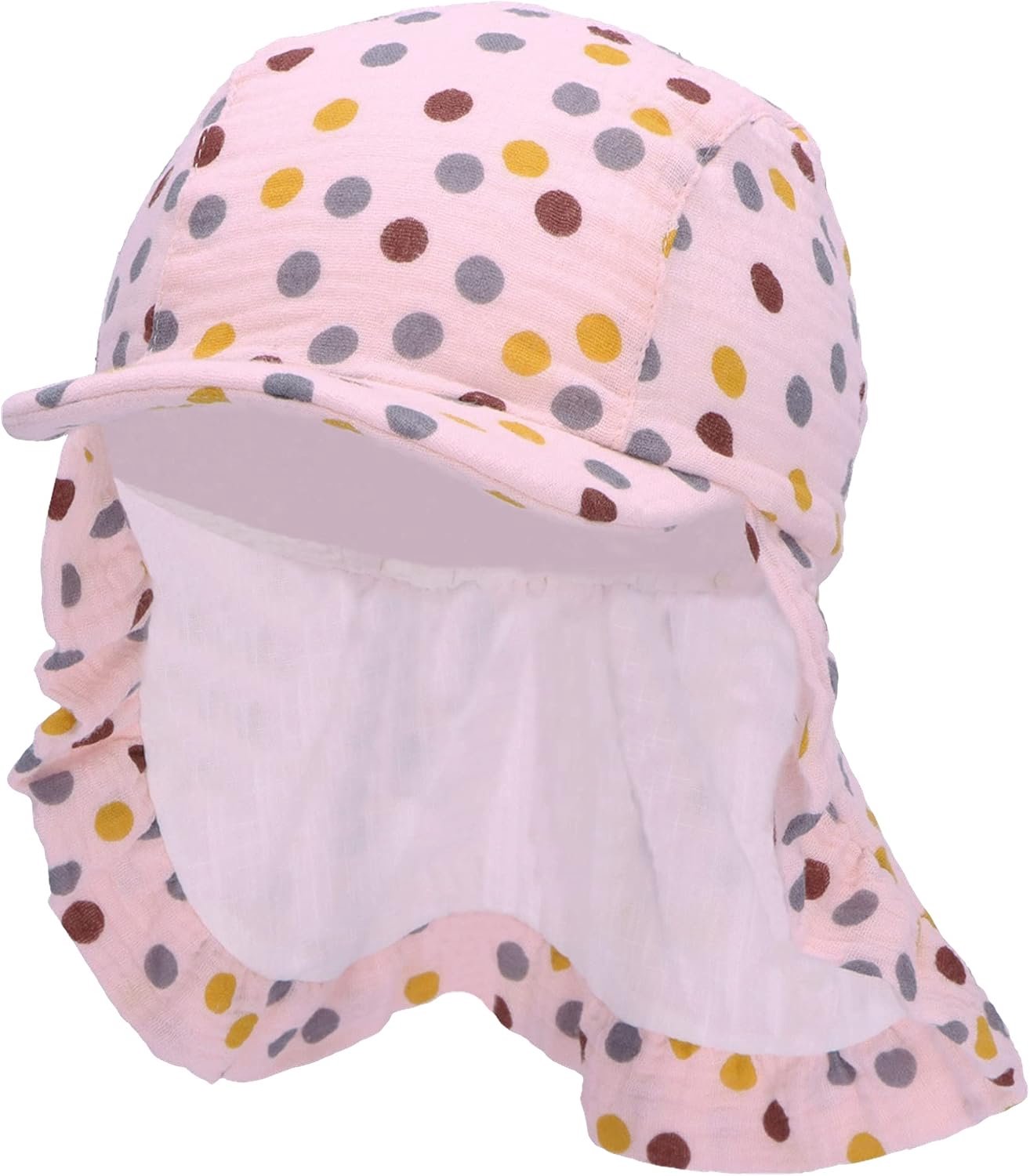 Sterntaler Kinder Zonnehoed met Nekbescherming - Stippen