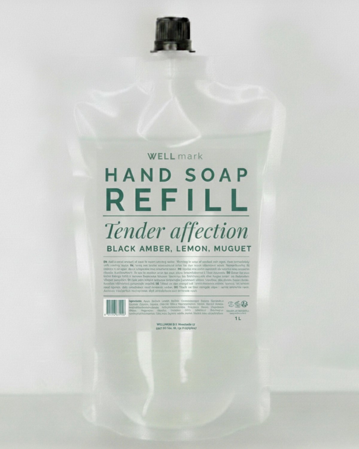 Wellmark refill handzeep 1L tender affection midnight green