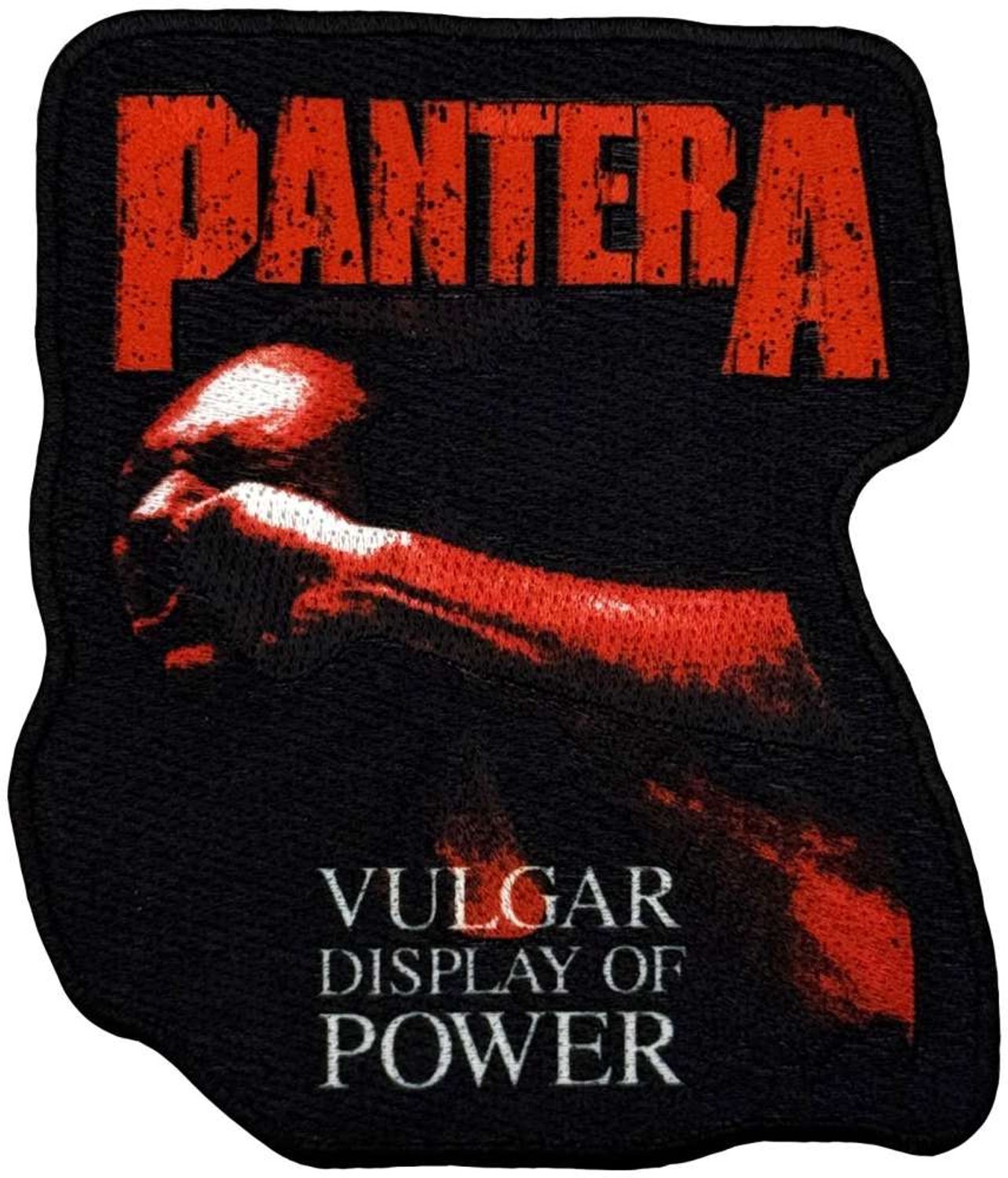 Pantera - Red Vulgar Patch - Zwart