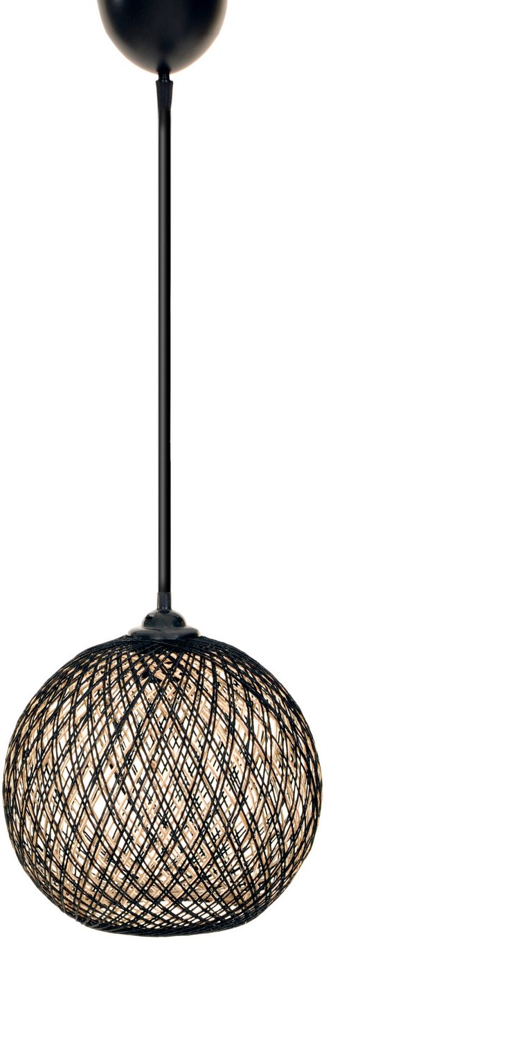 Opviq – 190 JES – Jute hanglamp – Bruin/Ecru/Zwart