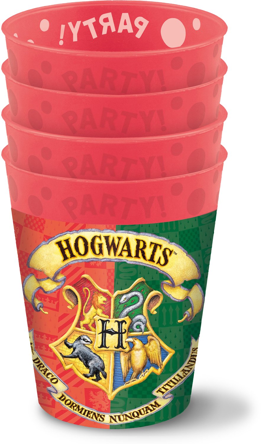 Vegaoo - 4 Herbruikbare bekers Harry Potter 250ml