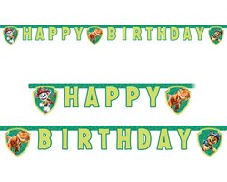 Vegaoo - Gelede slinger Happy Birthday Paw Patrol Dino movie 200 cm