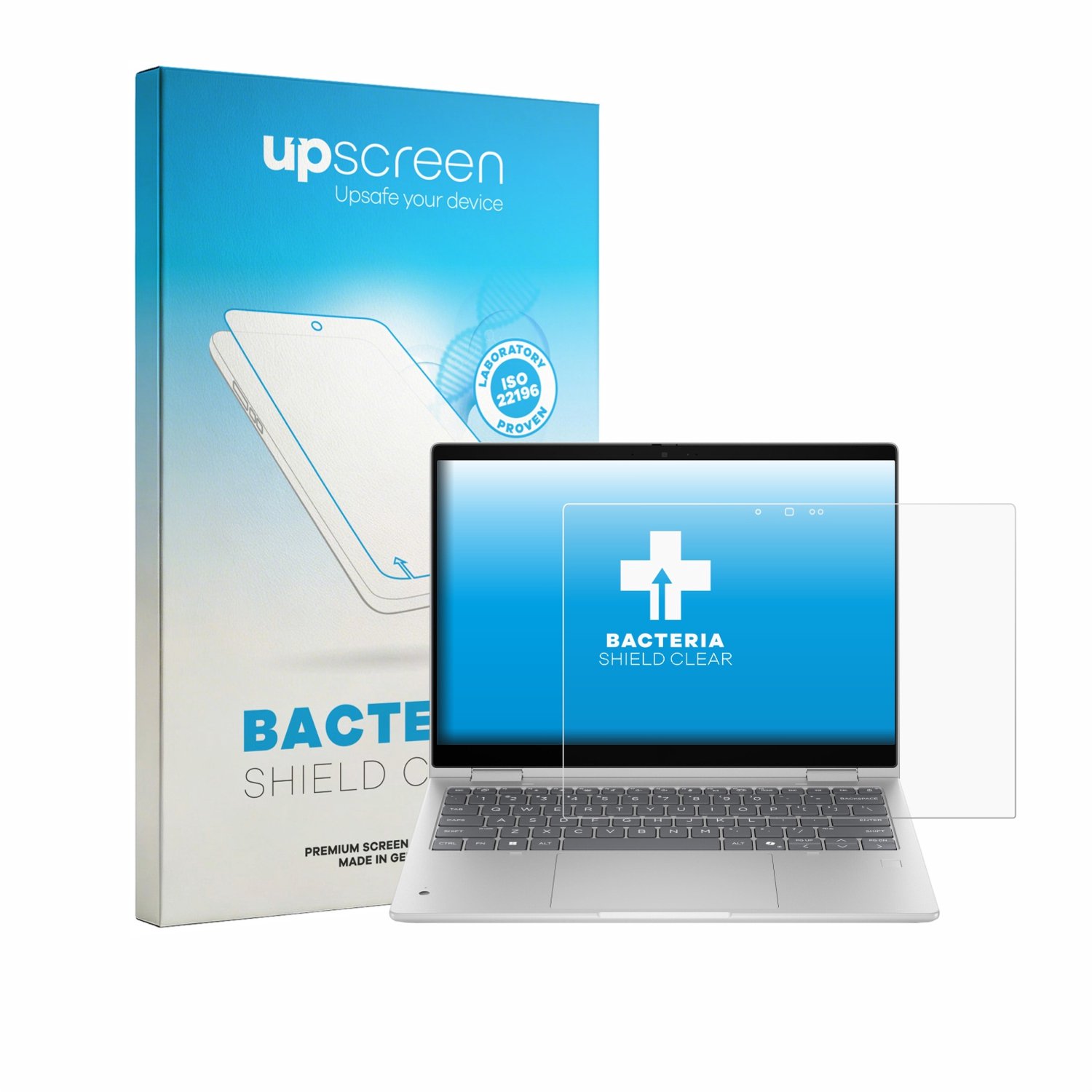upscreen - Screenprotector voor HP ProBook 4 Flip G2i 13“ - Folie Beschermfolie transparant antibacterieel