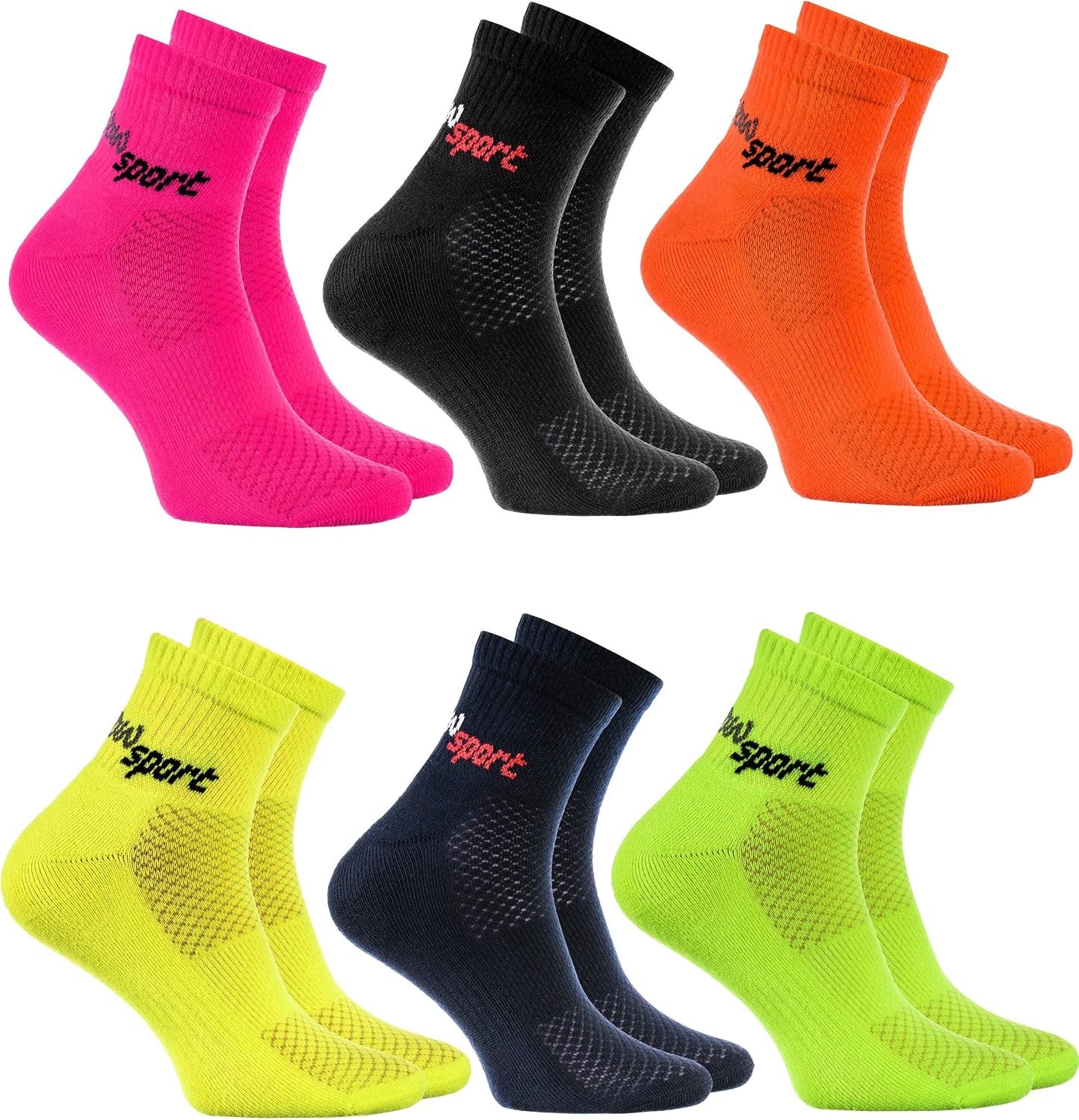 Rainbow Socks Neon Sportsokken - Ademend & Thermoregulerend
