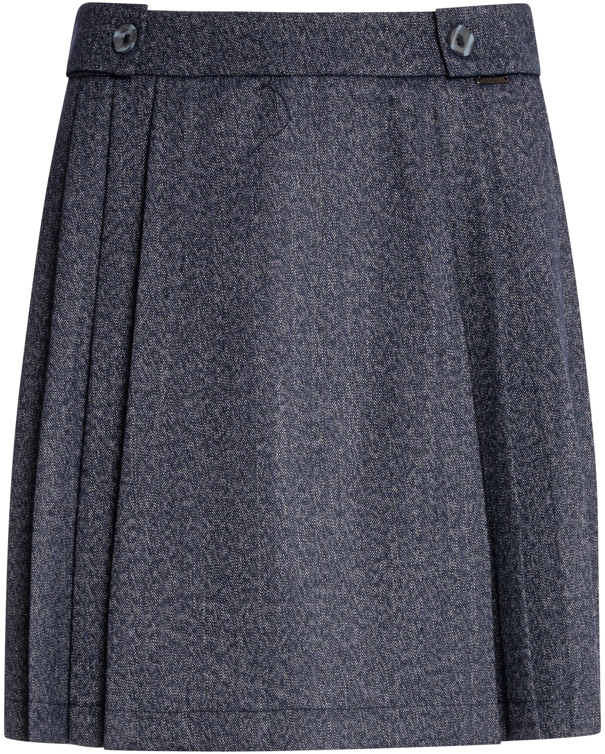 Fracomina rok blauw met plooien en minilengte voor dames - M (38)