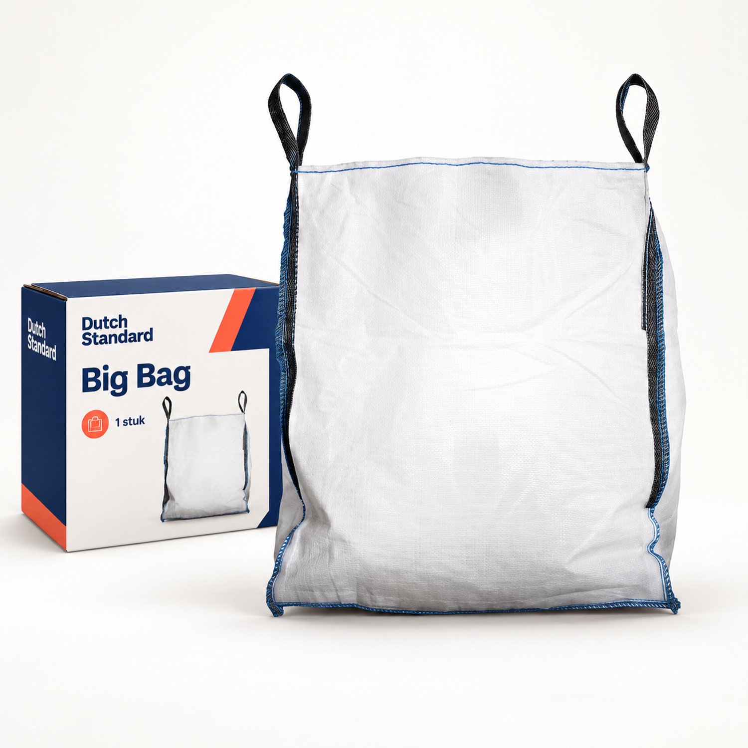 Dutch Standard Big Bag – 90 × 90 × 110 cm – 1000 kg – Wit – 1 stuk