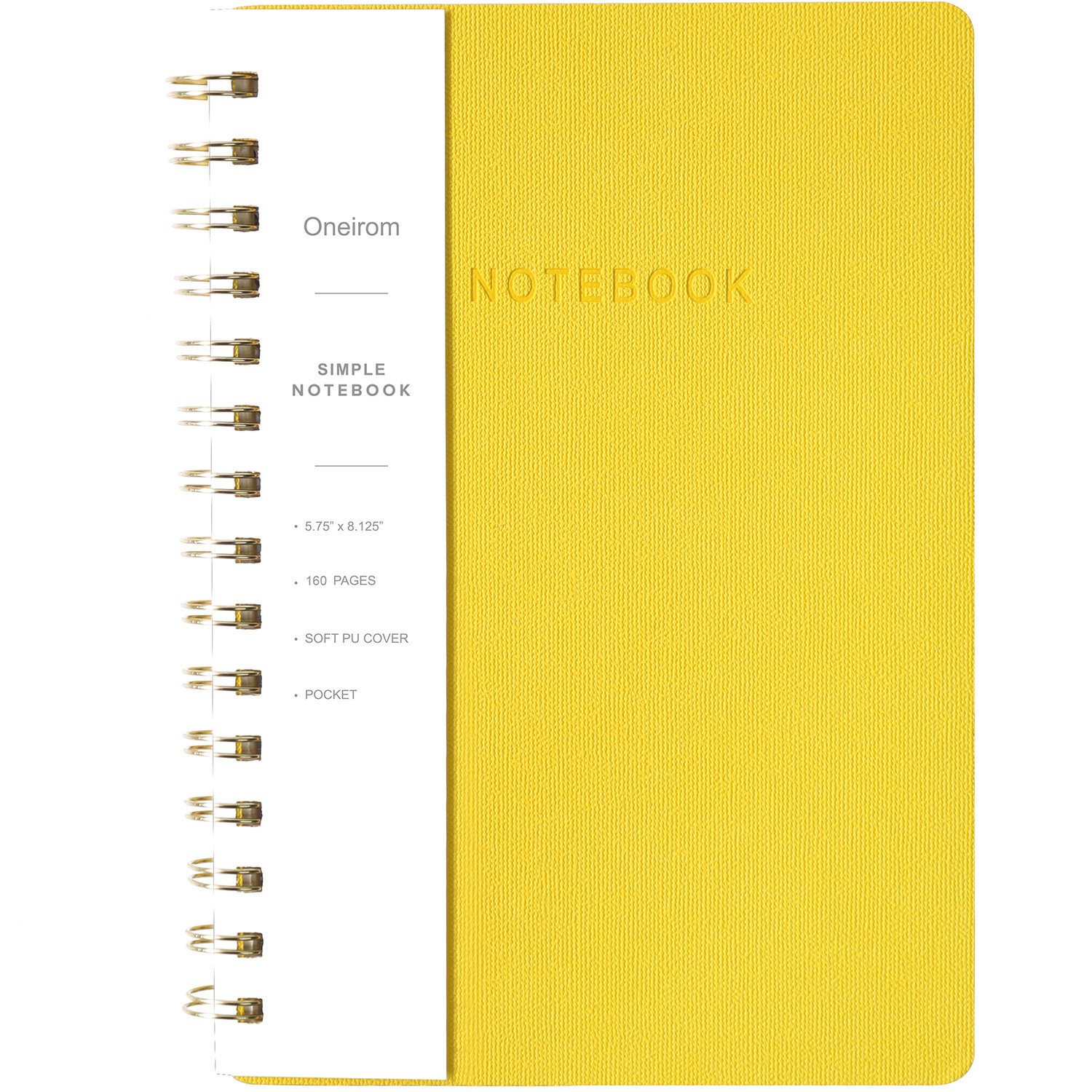 Notitieboek A5 - Spiraalbinding - voor planning en conceptontwikkeling - Geel
