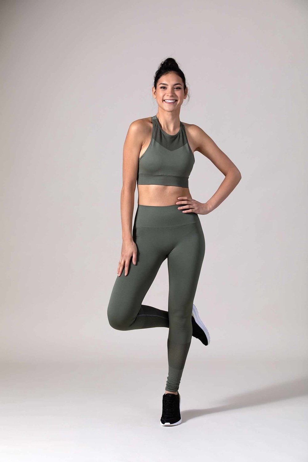 REVIVE Douro - Sportlegging Dames - Yoga - Dusty Green - Maat L