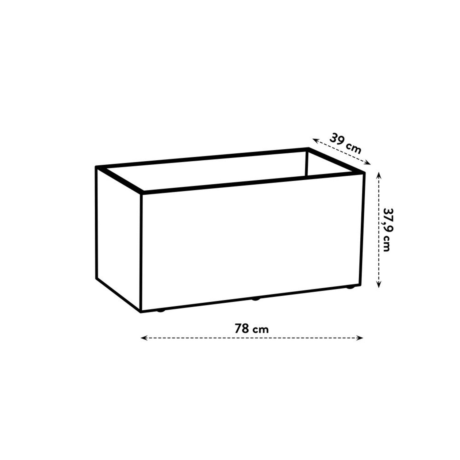 Elho Vivo Next Lang 80 - Jardinière intérieur & extérieur rectangulaire