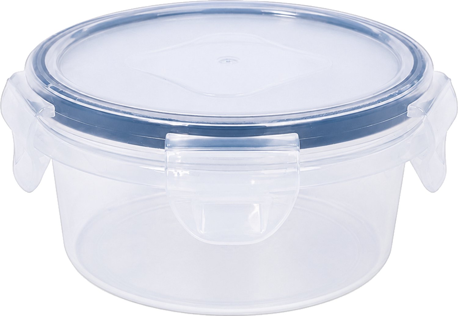 Broodtrommel 240 ml rond van PP met deksel en zijklemmen